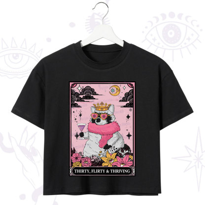 Purplehecate The Thirty Flirty Thriving Oracle Card Crop T-Shirt