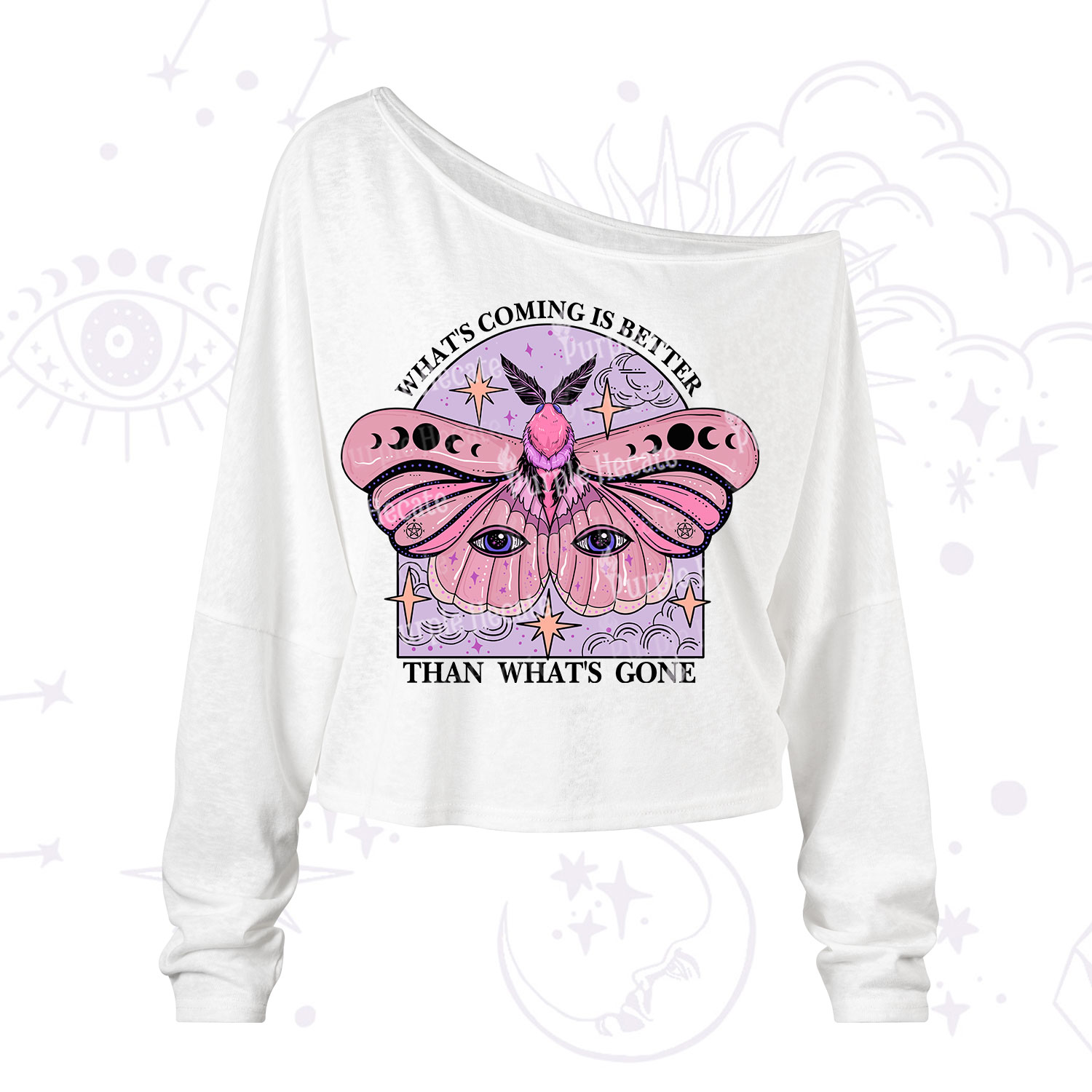 Purplehecate What's Coming Is Better Than What's Gone One Shoulder Long Sleeve Shirt
