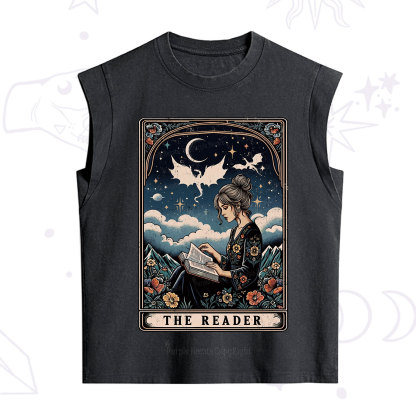 Purplehecate The Reader Tarot Mystic Night Vintage Washed Tank