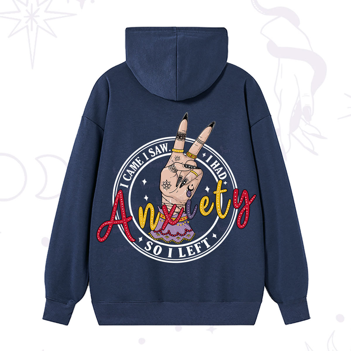 Purplehecate I Had Anxiety So I Left Hoodie
