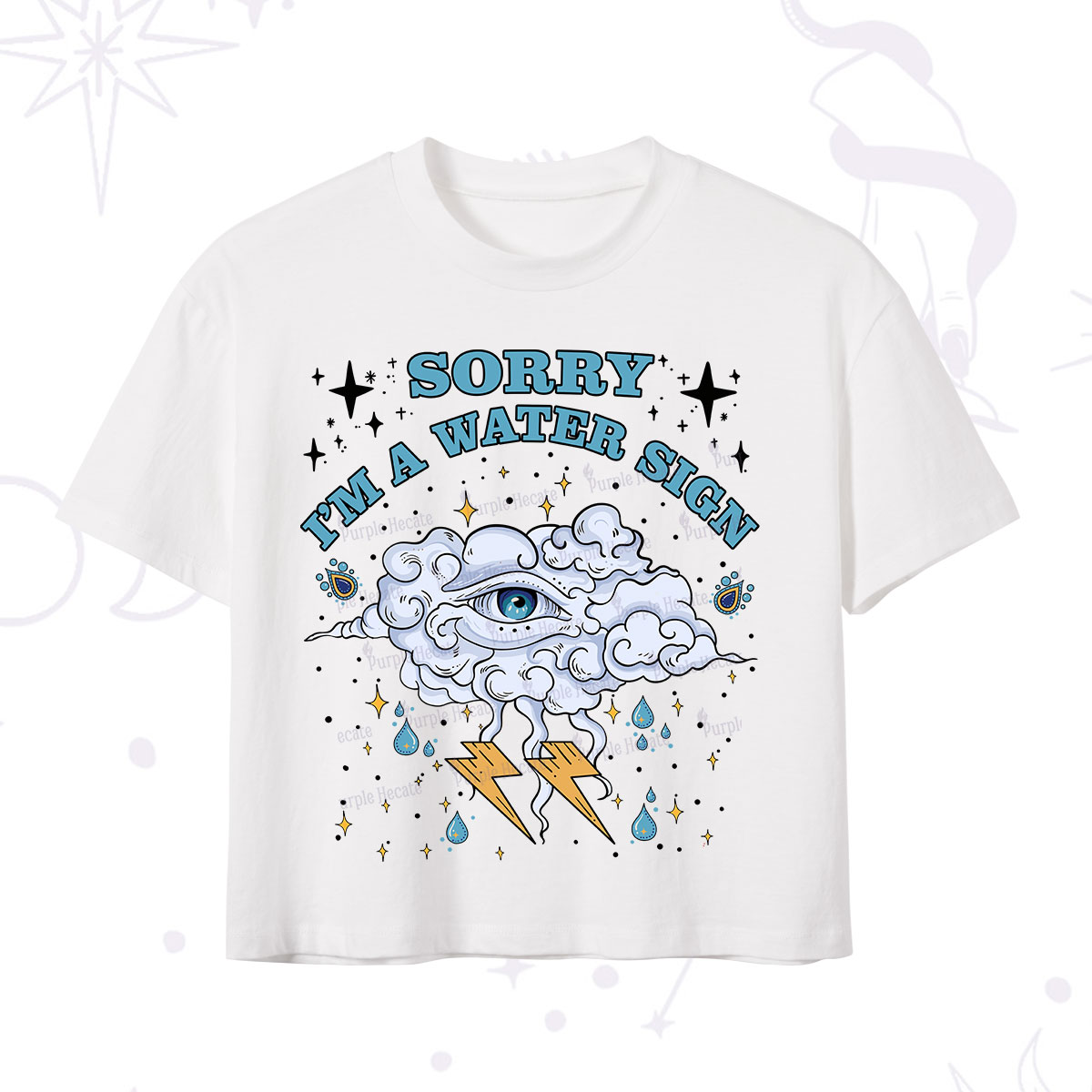 Purplehecate Sorry I'm A Water Sign Crop T-Shirt