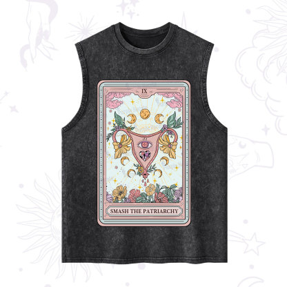 Purplehecate The Smash the Patriarchy Tarot Washed Tank