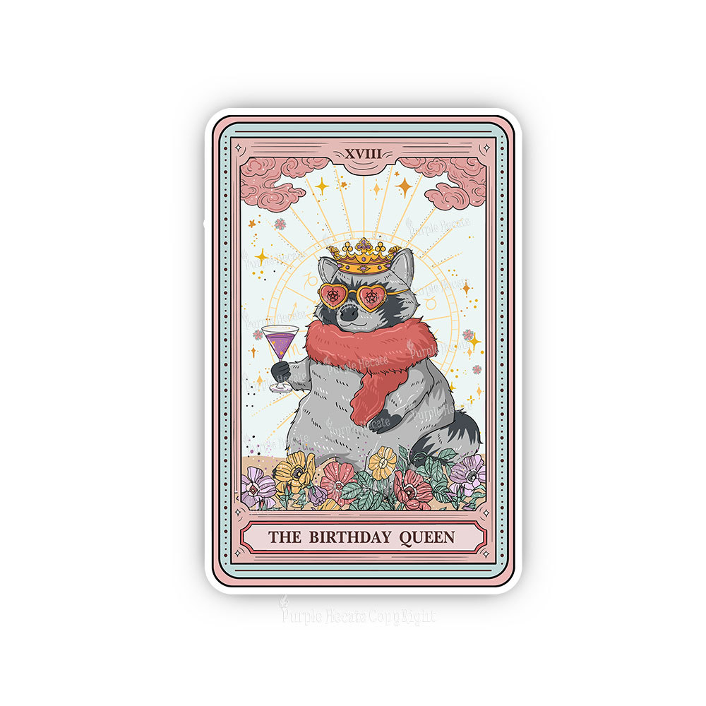 Purplehecate The Birthday Queen Tarot Sticker