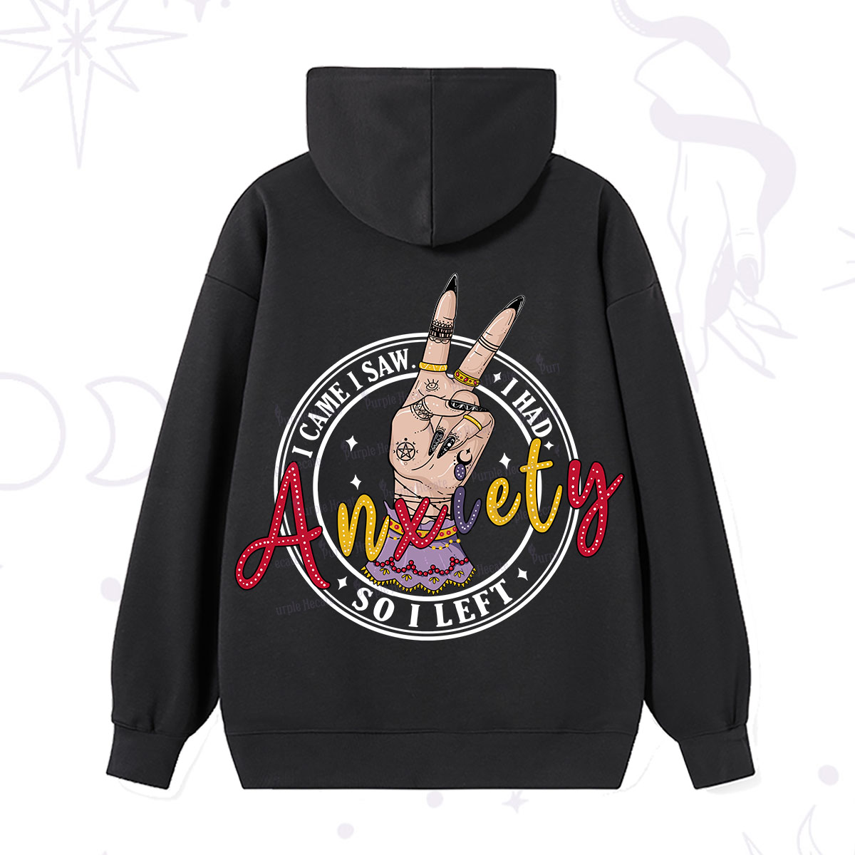 Purplehecate I Had Anxiety So I Left Hoodie