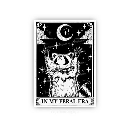Purplehecate The In My Feral Era Oracle Card Sticker