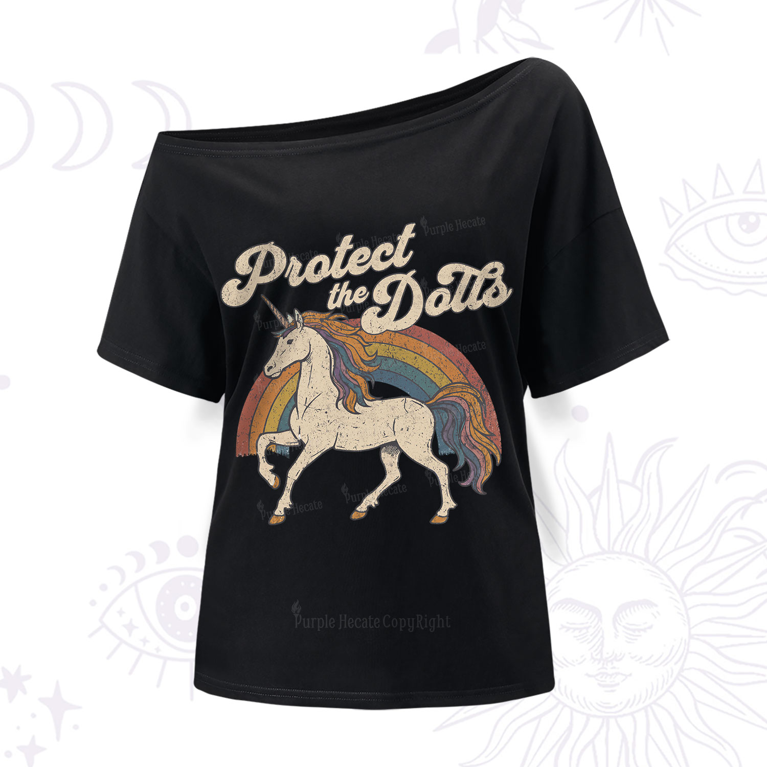 Purplehecate Protect The Dolls One Shoulder T-Shirt