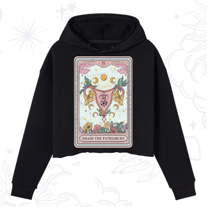 Purplehecate The Smash the Patriarchy Tarot Crop Hoodie