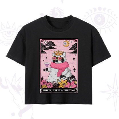 Purplehecate The Thirty Flirty Thriving Oracle Card Crop T-Shirt
