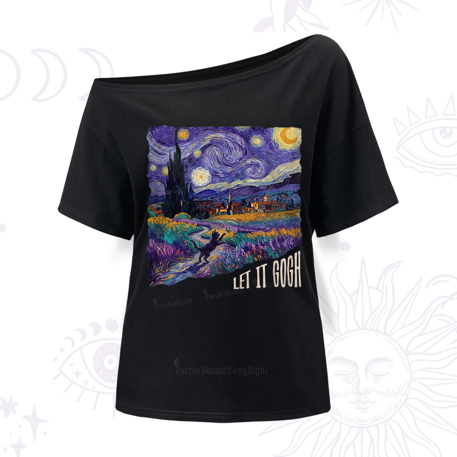 Purplehecate Let It Gogh One Shoulder T-Shirt