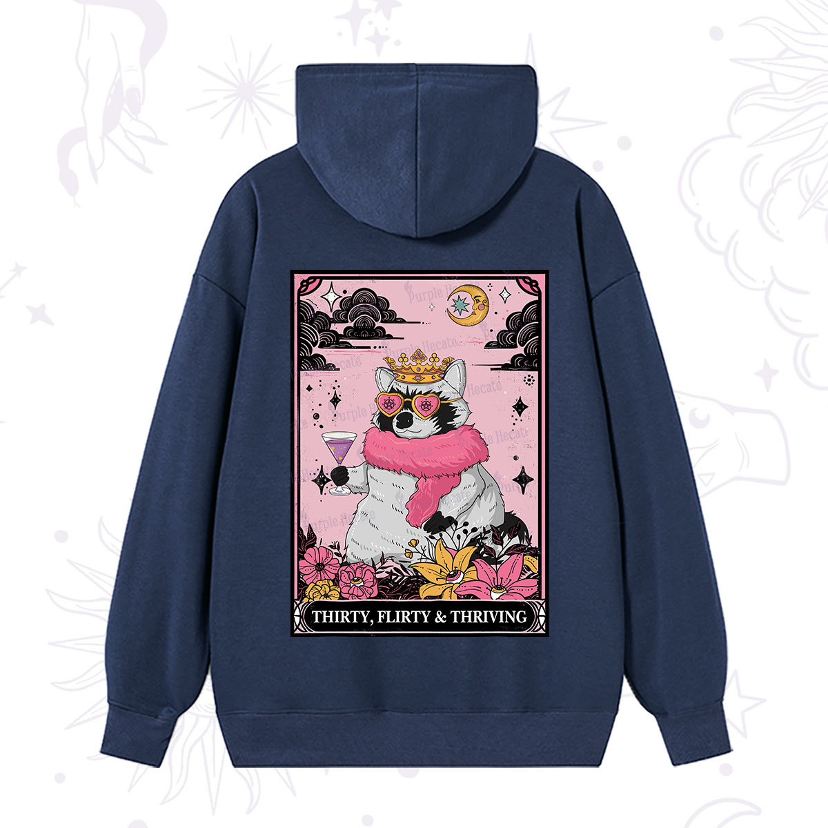 Purplehecate The Thirty Flirty Thriving Oracle Card Hoodie