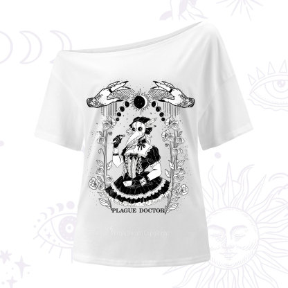 Purplehecate Plague Doctor One Shoulder T-Shirt