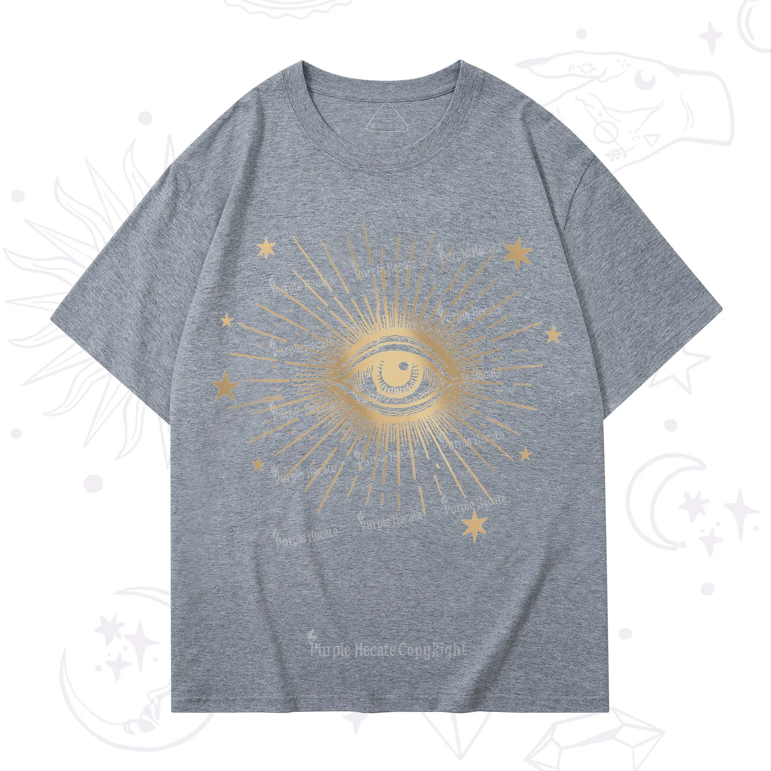 Purplehecate Celestial Eye with Stars T-Shirt