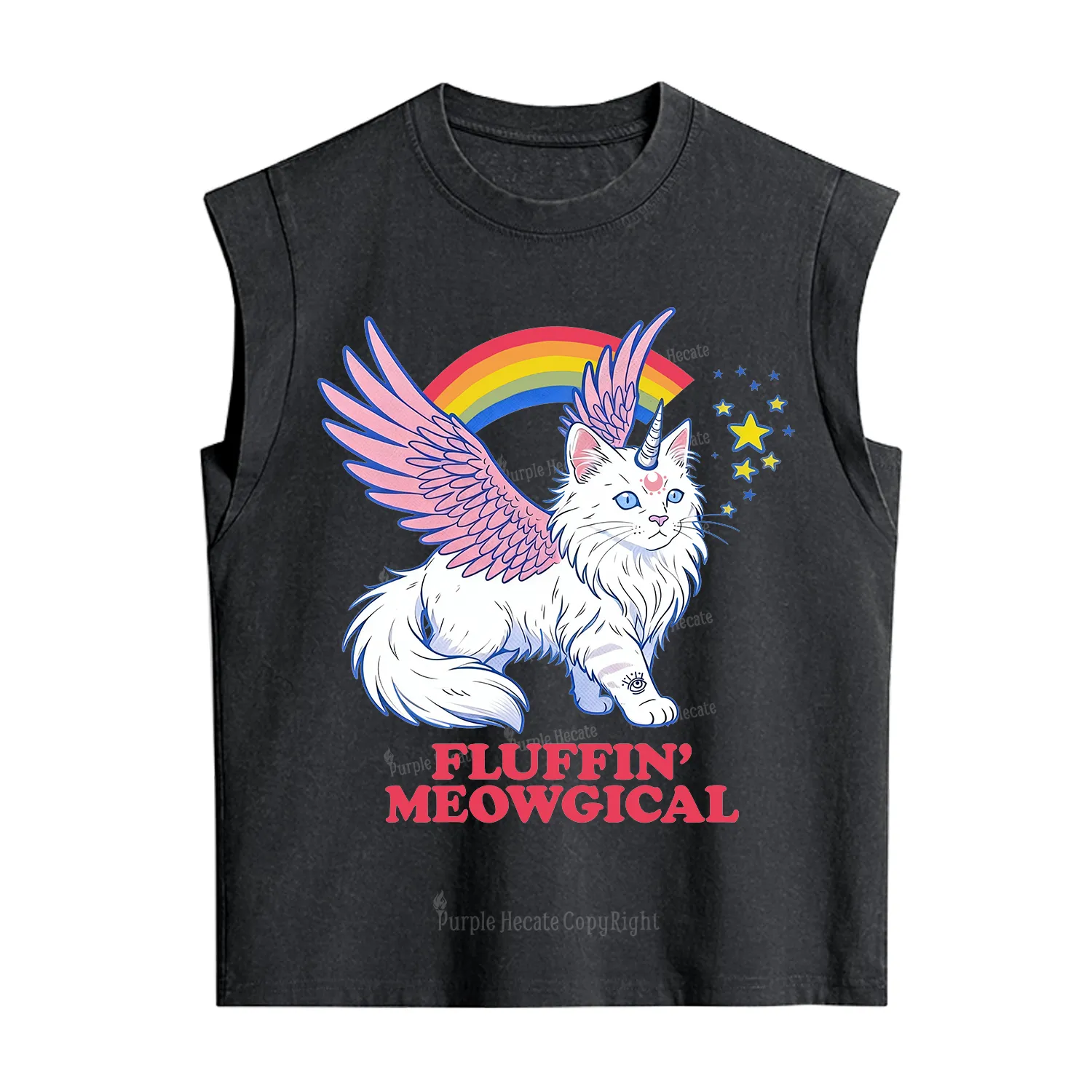 Purplehecate Fluffin Meowgical Vintage Washed Tank
