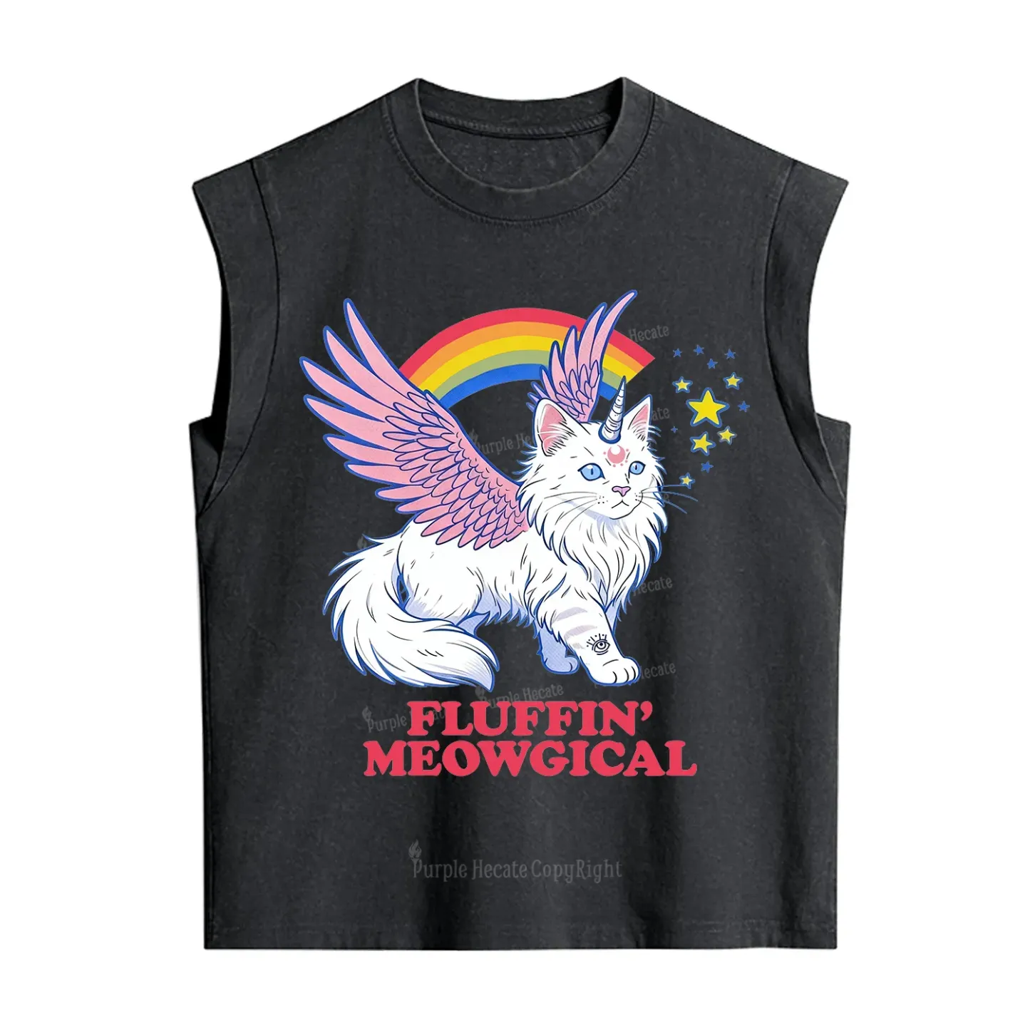 Purplehecate Fluffin Meowgical Vintage Washed Tank