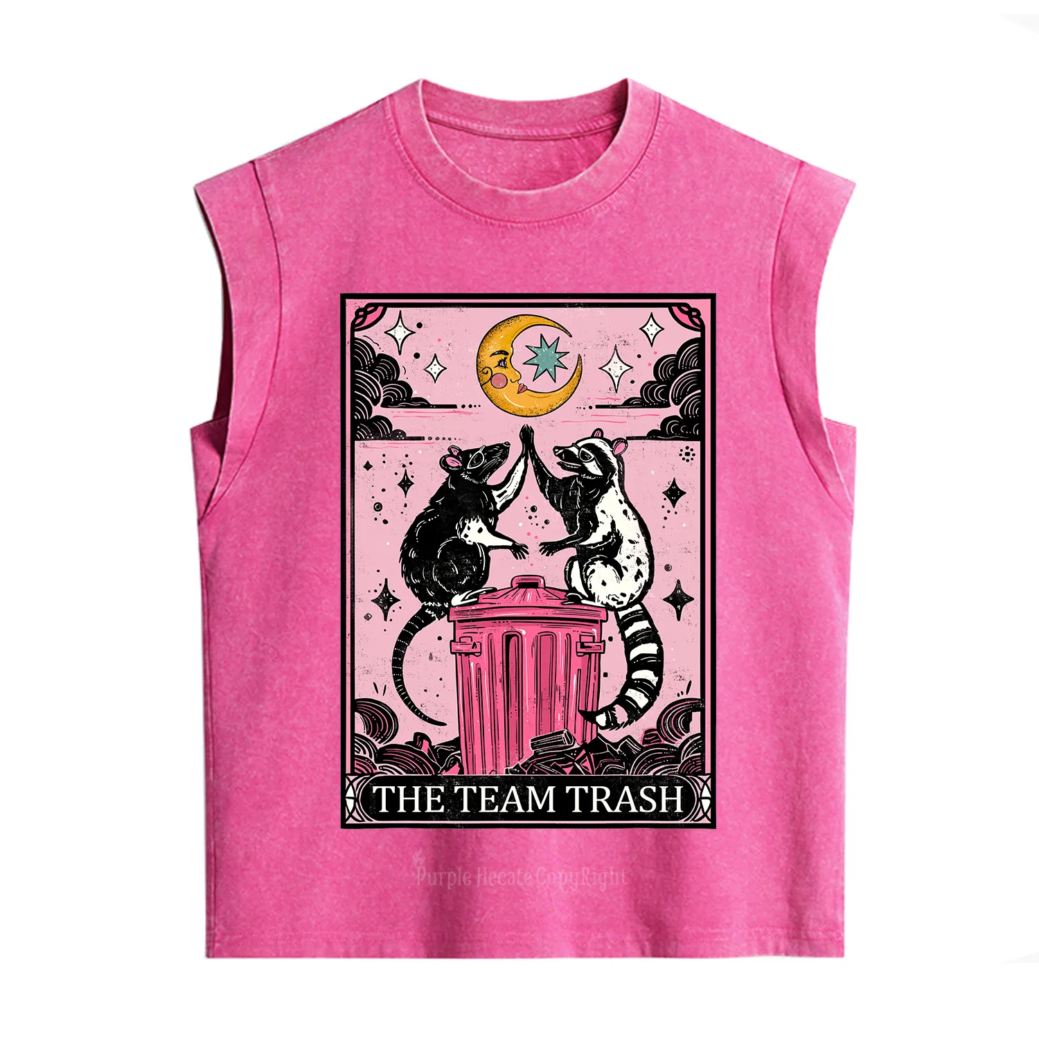 Purplehecate The Team Trash Opossum Tarot Vintage Washed Tank