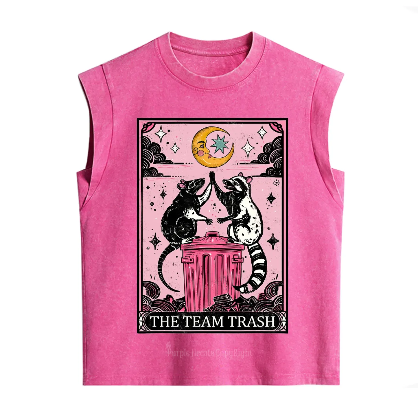 Purplehecate The Team Trash Opossum Tarot Vintage Washed Tank