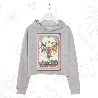 Purplehecate The Smash the Patriarchy Tarot Crop Hoodie