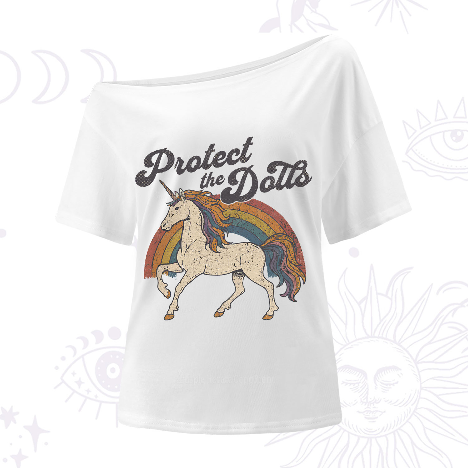 Purplehecate Protect The Dolls One Shoulder T-Shirt
