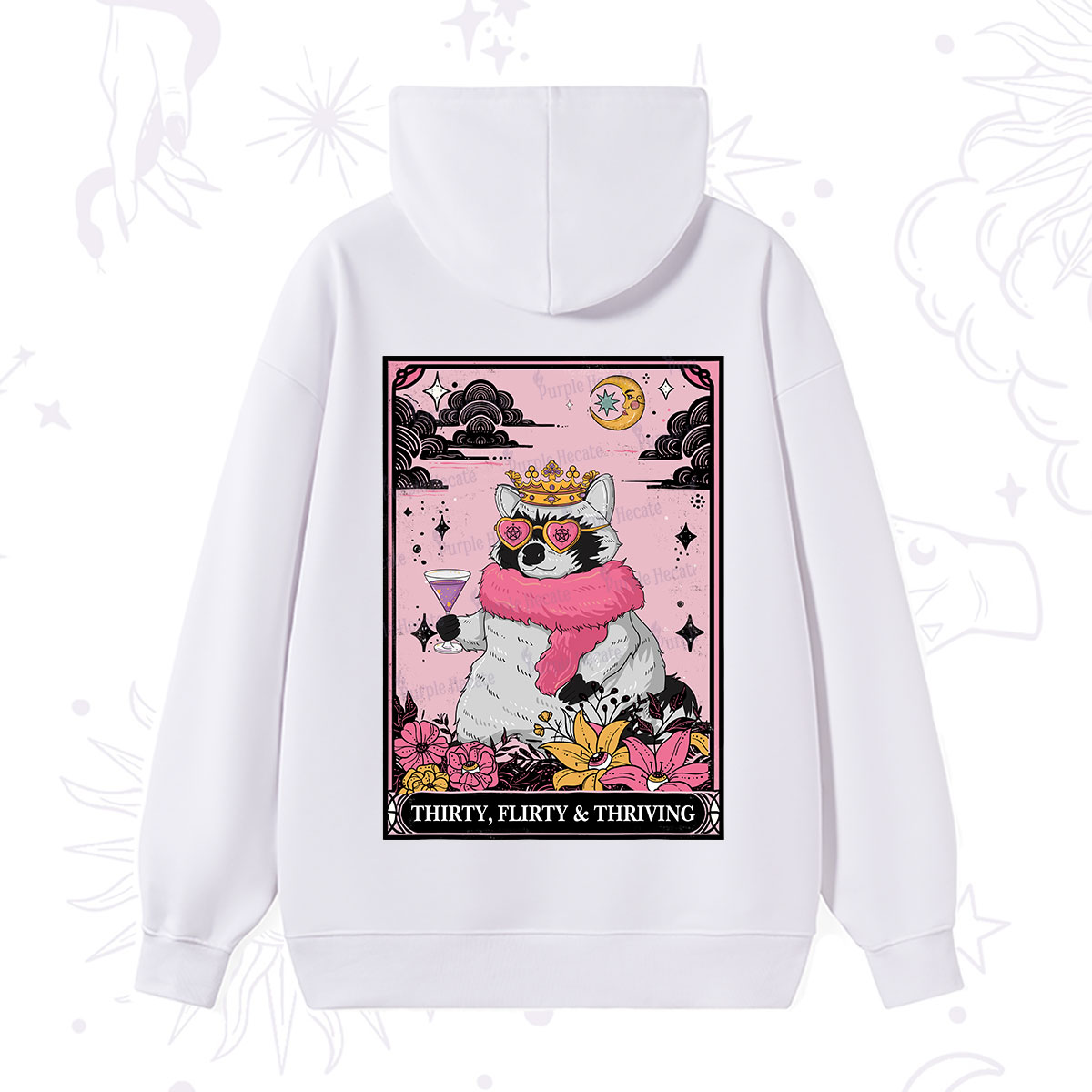 Purplehecate The Thirty Flirty Thriving Oracle Card Hoodie