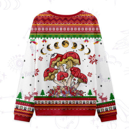 Purplehecate Magic Mushroom Ugly Christmas Sweatshirts