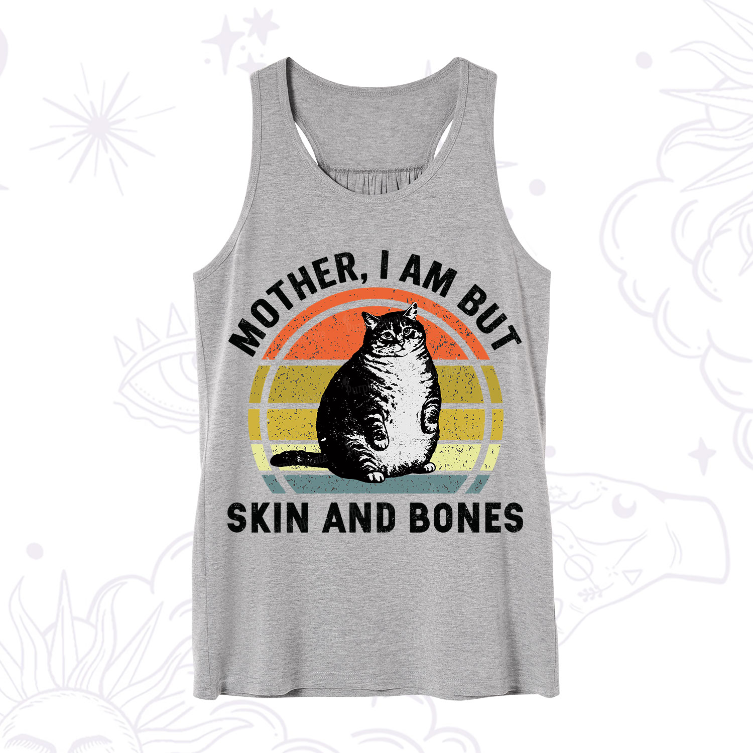 Purplehecate Mother I Am But Skin And Bones Funny Cat Tank