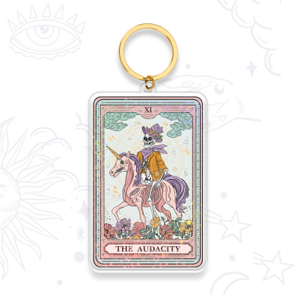 Purplehecate The Audacity Tarot Card Keychain