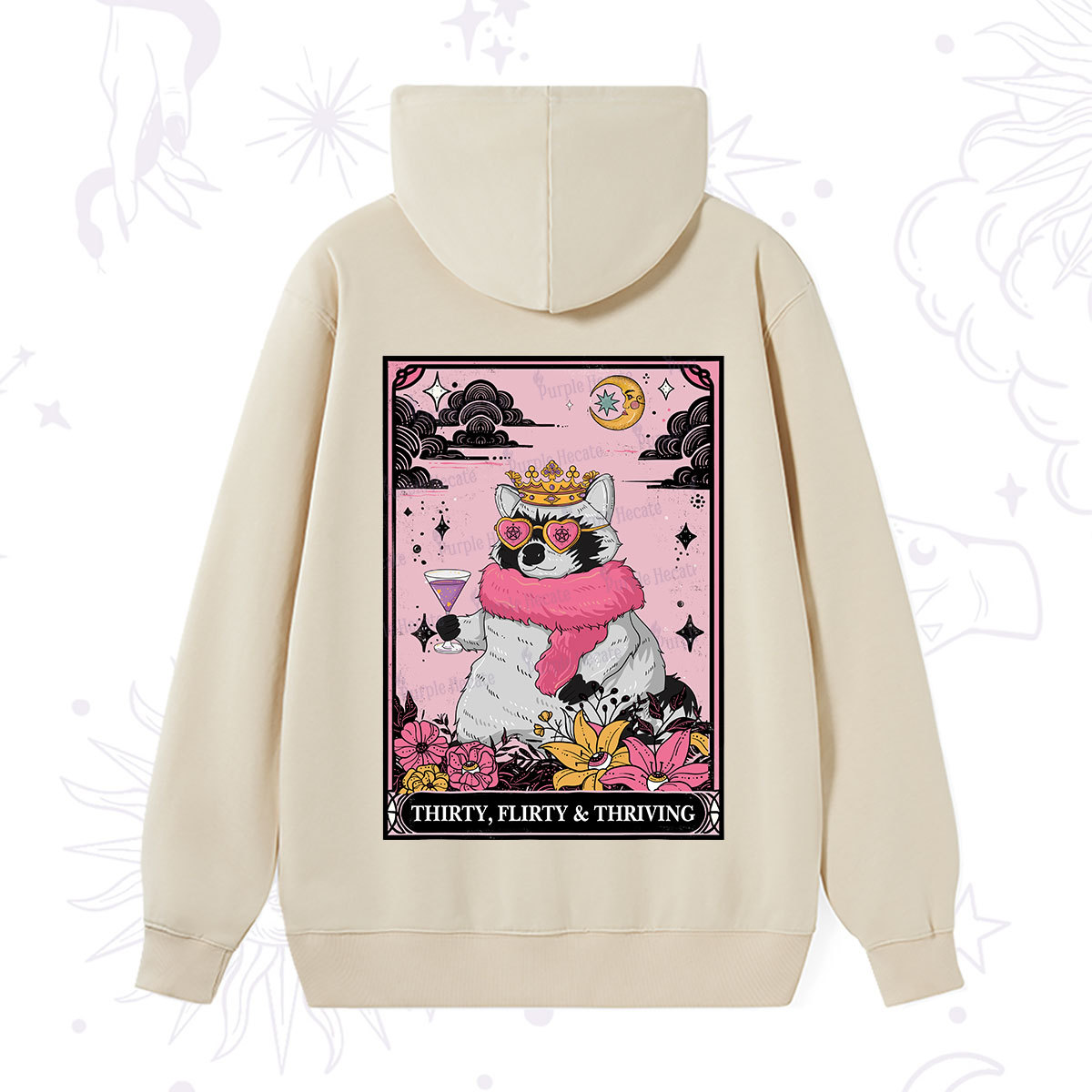 Purplehecate The Thirty Flirty Thriving Oracle Card Hoodie