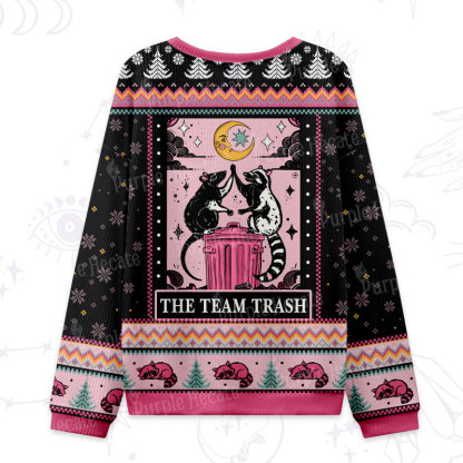 Purplehecate The Team Trash Opossum Ugly Christmas Sweatshirts