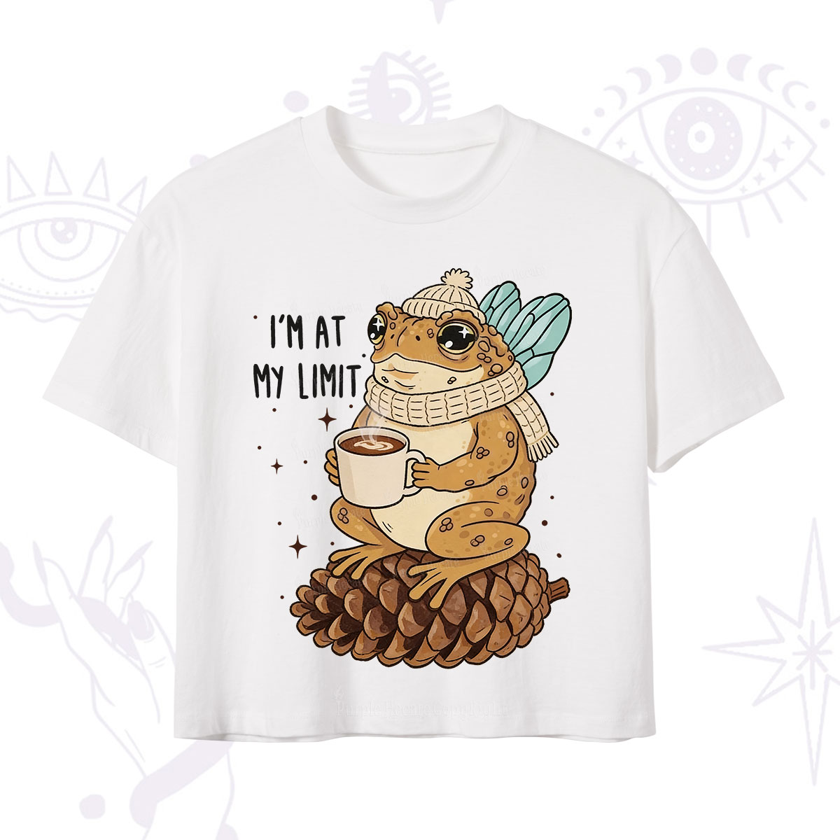 Purplehecate I'm At My Limit Funny Frog Crop T-Shirt
