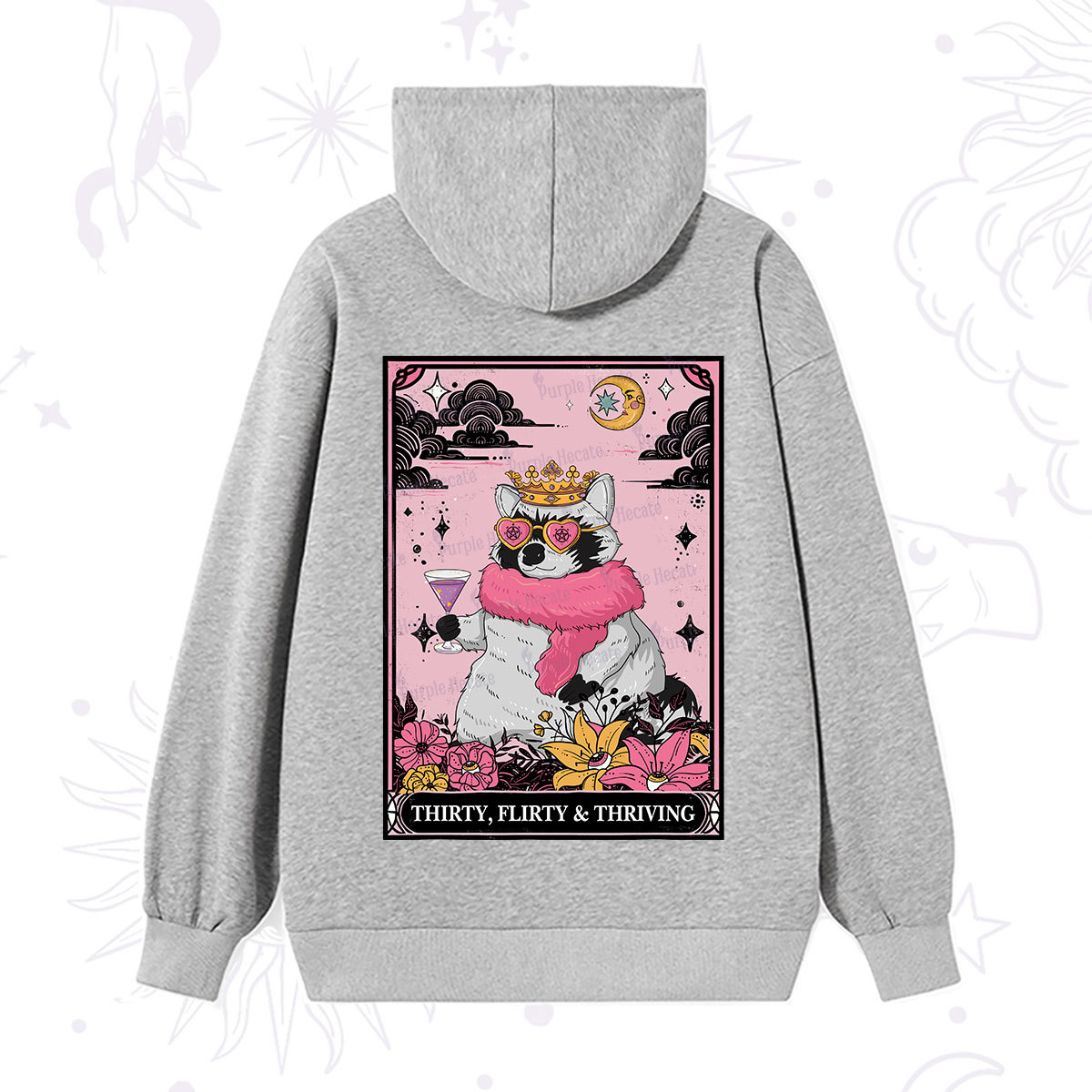 Purplehecate The Thirty Flirty Thriving Oracle Card Hoodie