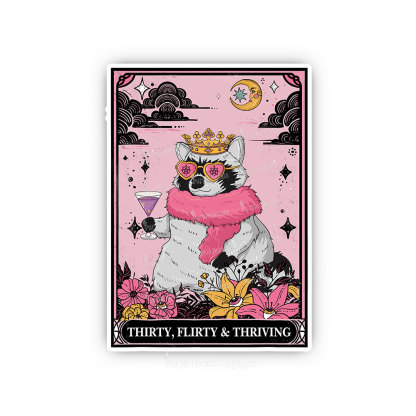 Purplehecate The Thirty Flirty Thriving Oracle Card Sticker