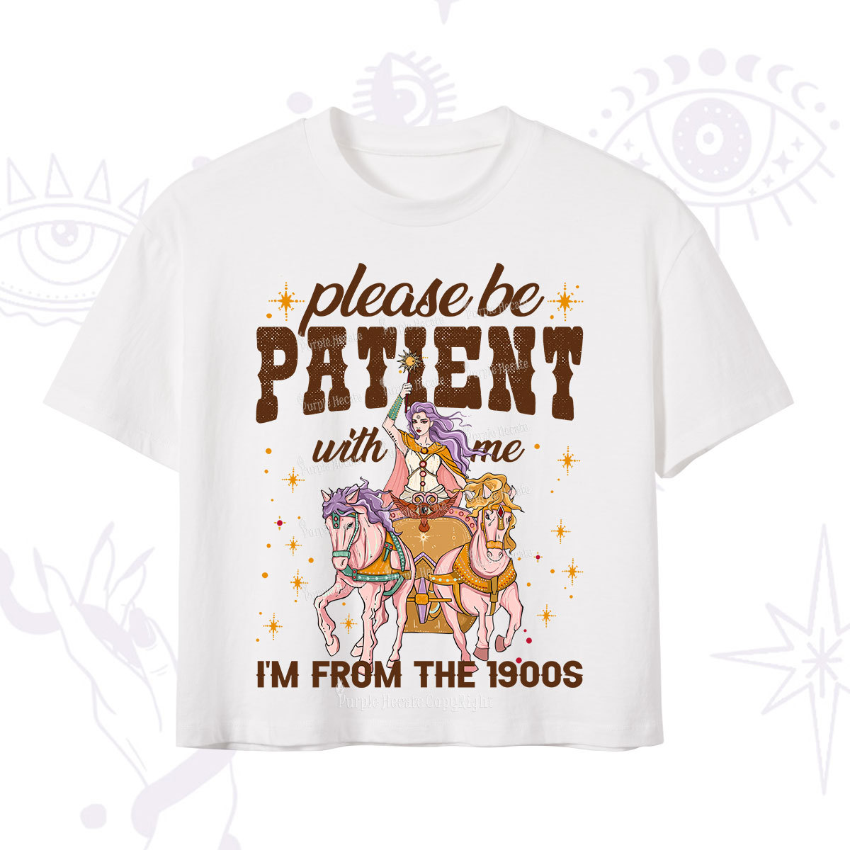 Purplehecate Please Be Patient With Me I'm From The 1900s Crop T-Shirt