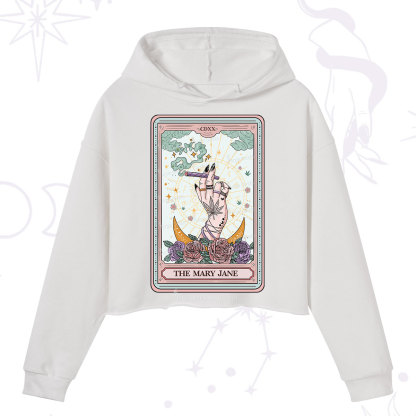 Purplehecate The Mary Jane Tarot Crop Hoodie