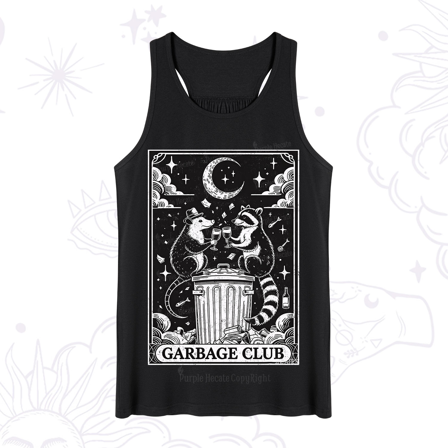 Purplehecate The Garbage Club Tarot Raccoon Party Tank