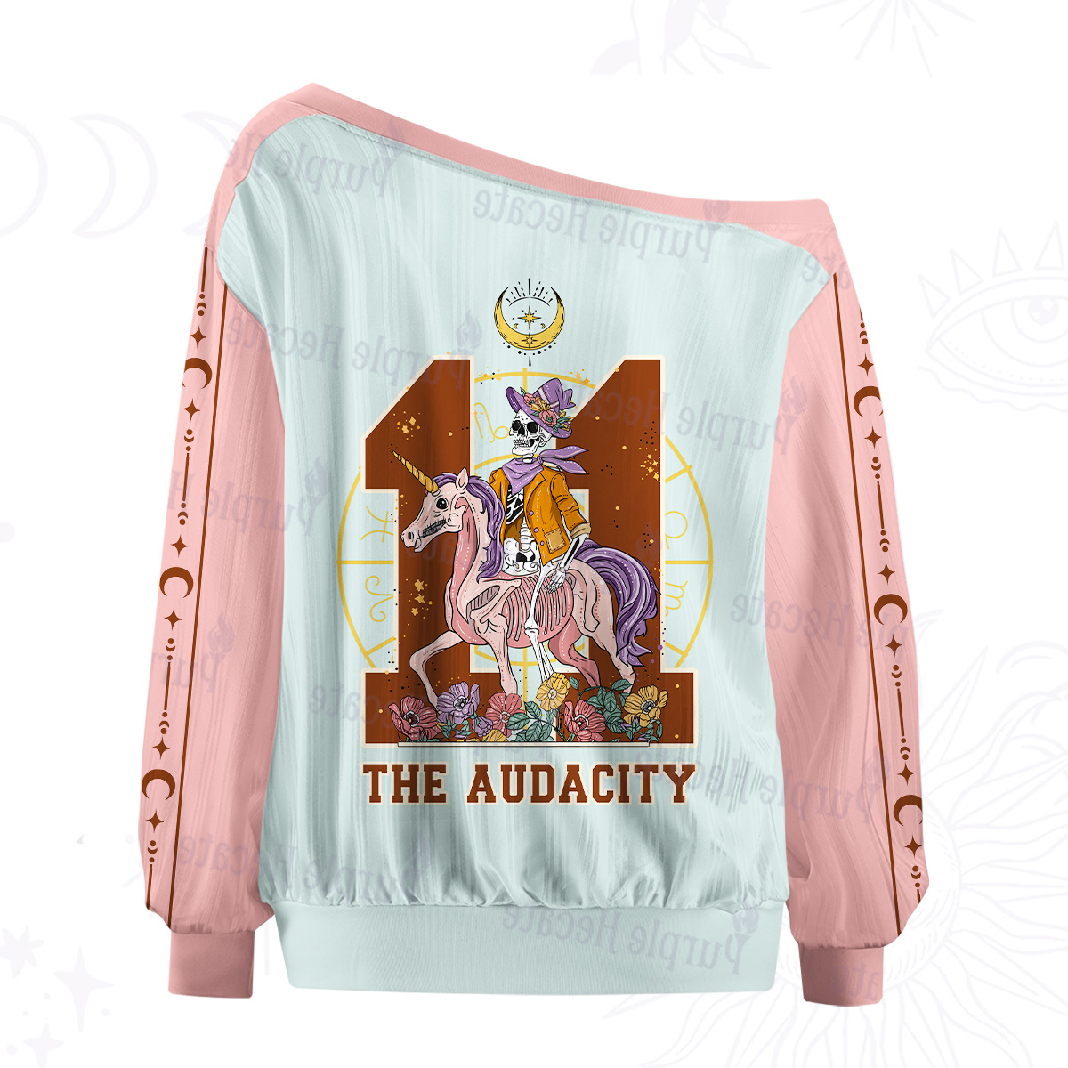 Purplehecate The Audacity Off The Shoulder Graphic Jersey