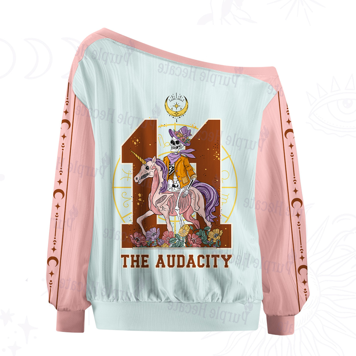 Purplehecate The Audacity Off The Shoulder Graphic Jersey