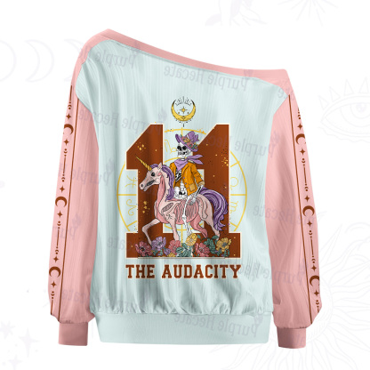 Purplehecate The Audacity Off The Shoulder Graphic Jersey