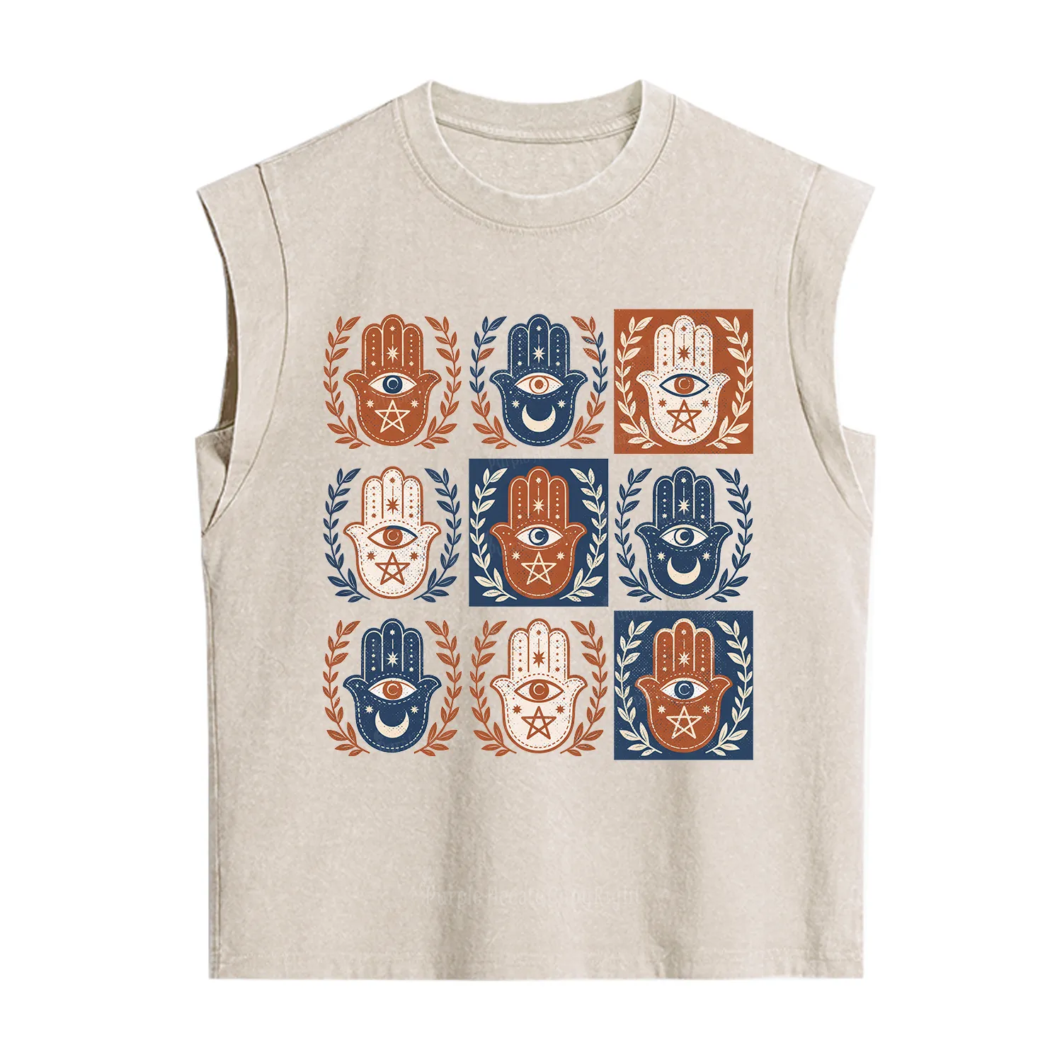 Purplehecate Hamsa Hand Vintage Washed Tank