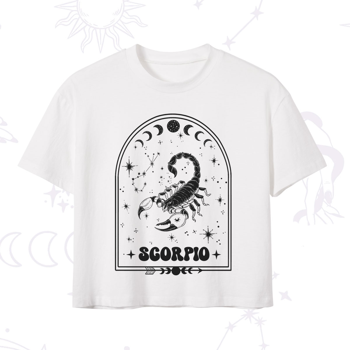 Purplehecate Zodiac Scorpio Under the Stars Crop T-Shirt