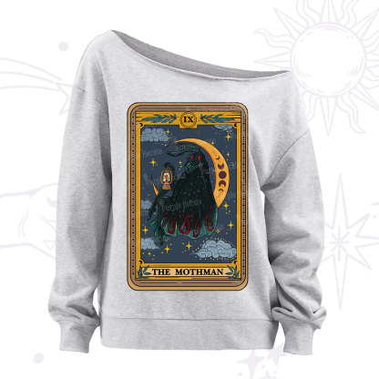 Purplehecate The Mothmen Tarot Off The Shoulder Sweatshirt