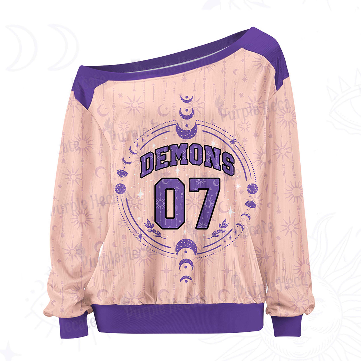 Purplehecate Demons 07 Off The Shoulder Graphic Jersey