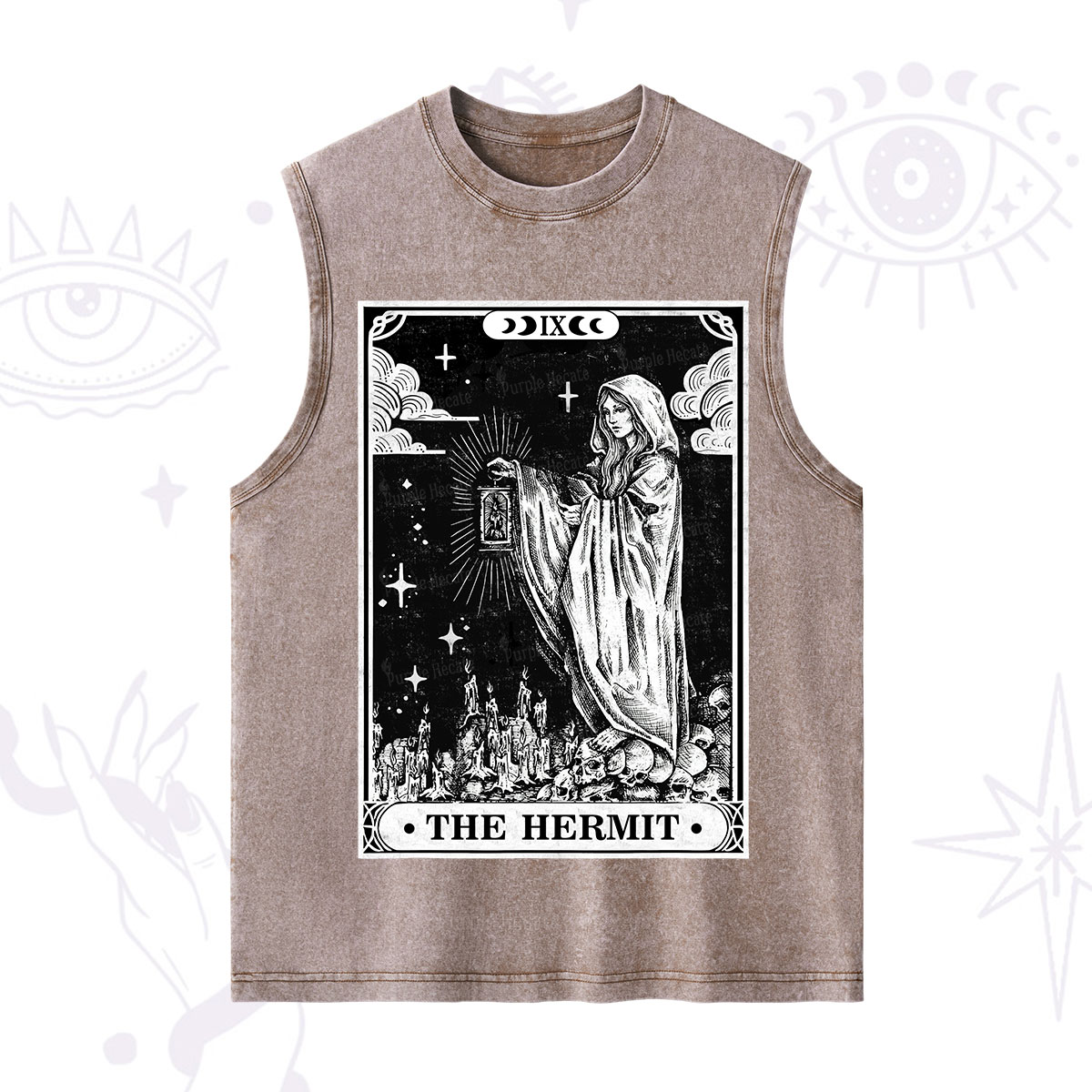 Purplehecate The Hermit Goddess Tarot Card Washed Tank