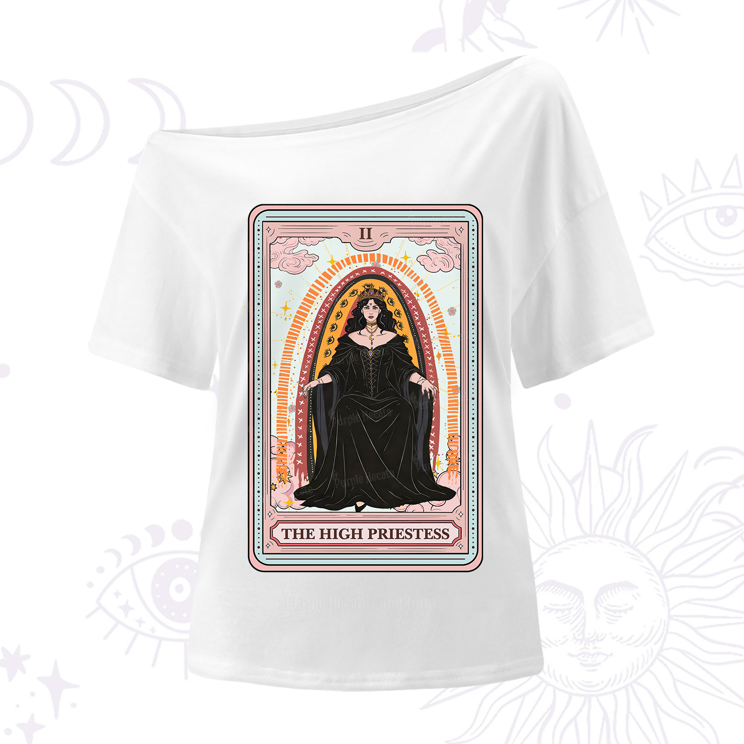Purplehecate The High Priestess Tarot One Shoulder T-Shirt