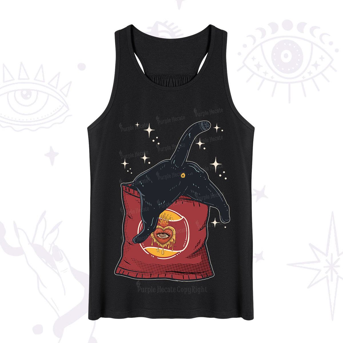 Purplehecate Curious Witch Cat Tank