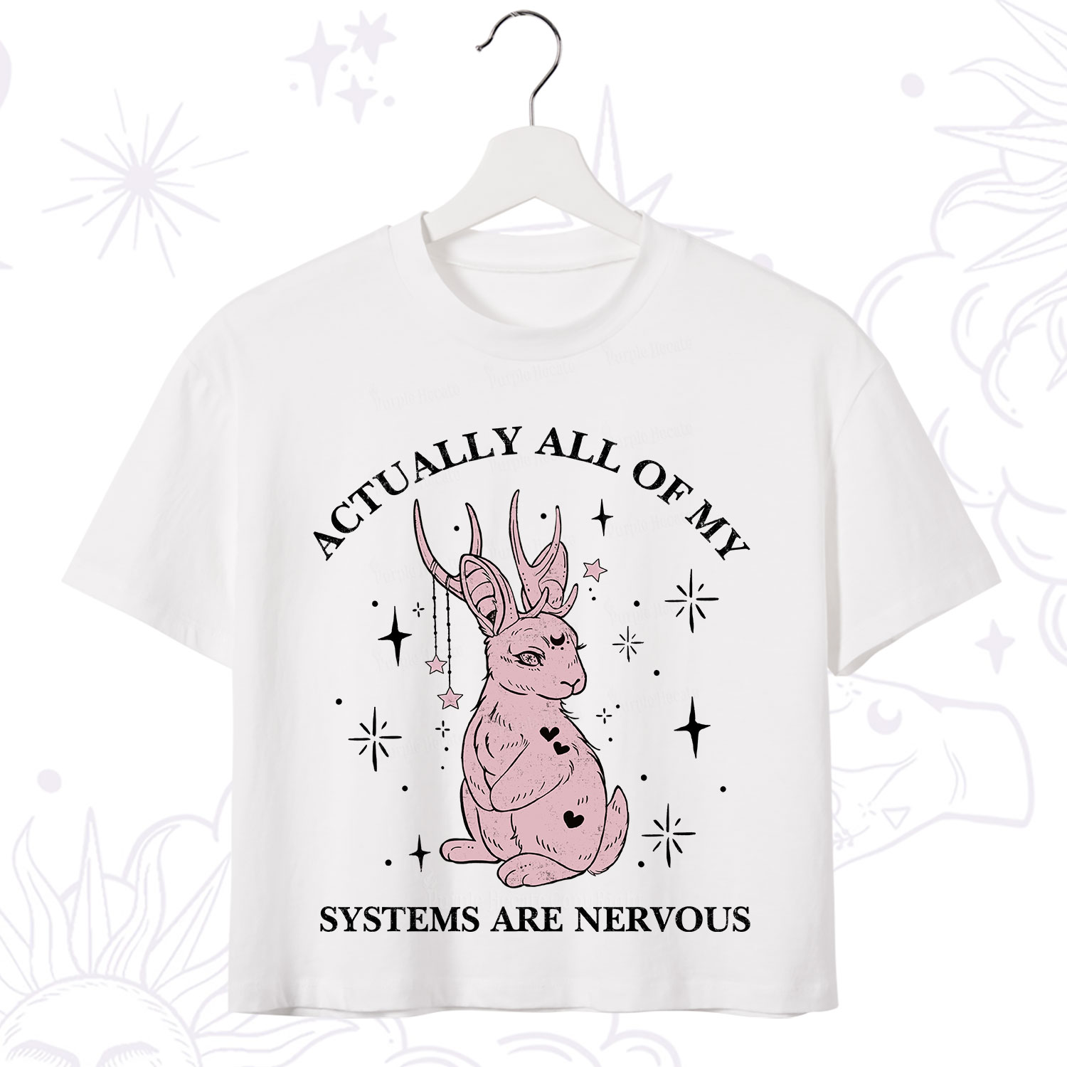 Purplehecate Actually All Of My Systems Are Nervous Crop T-Shirt