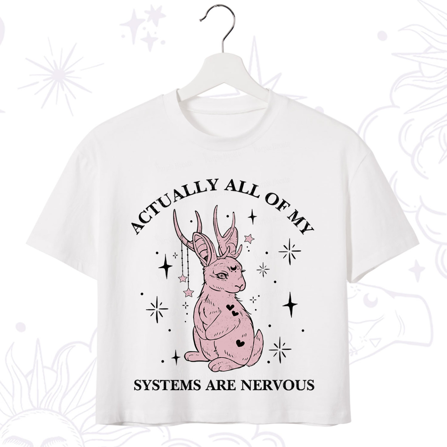 Purplehecate Actually All Of My Systems Are Nervous Crop T-Shirt