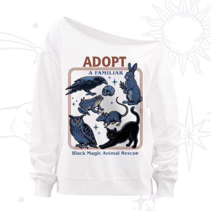 Purplehecate Adopt a Familiar Off The Shoulder Sweatshirt
