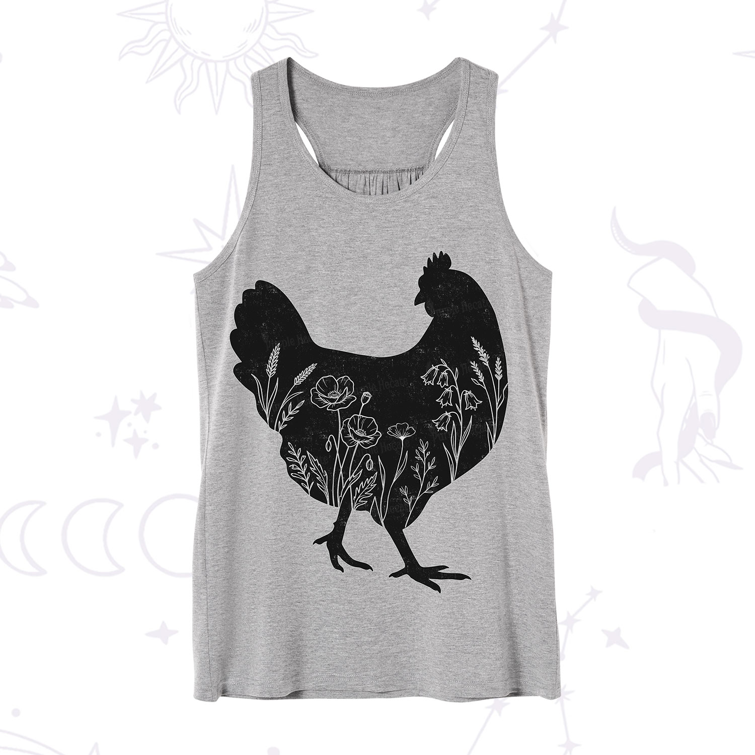 Purplehecate Floral Chicken Tank