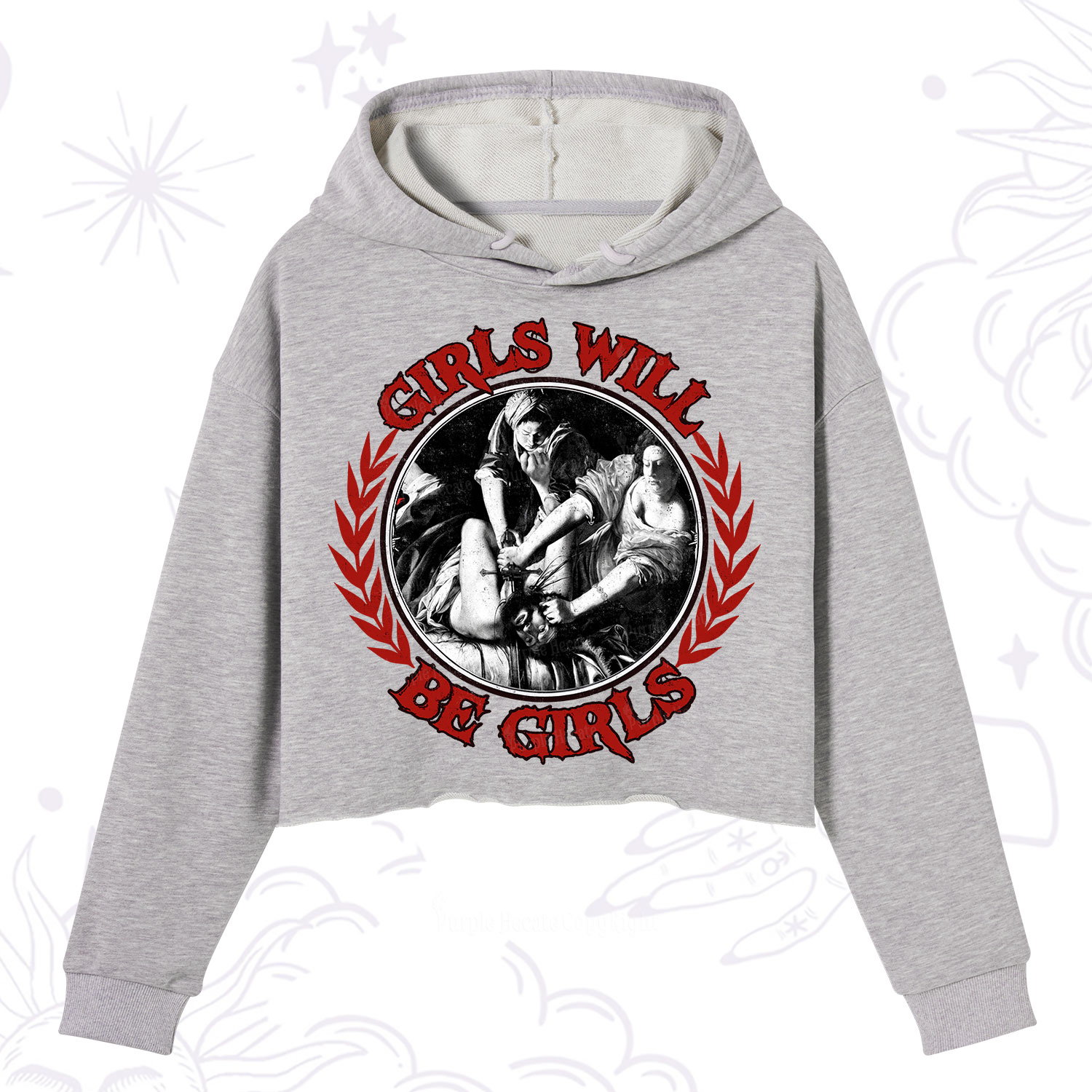 Purplehecate Girls Will Be Girls Witch Crop Hoodie