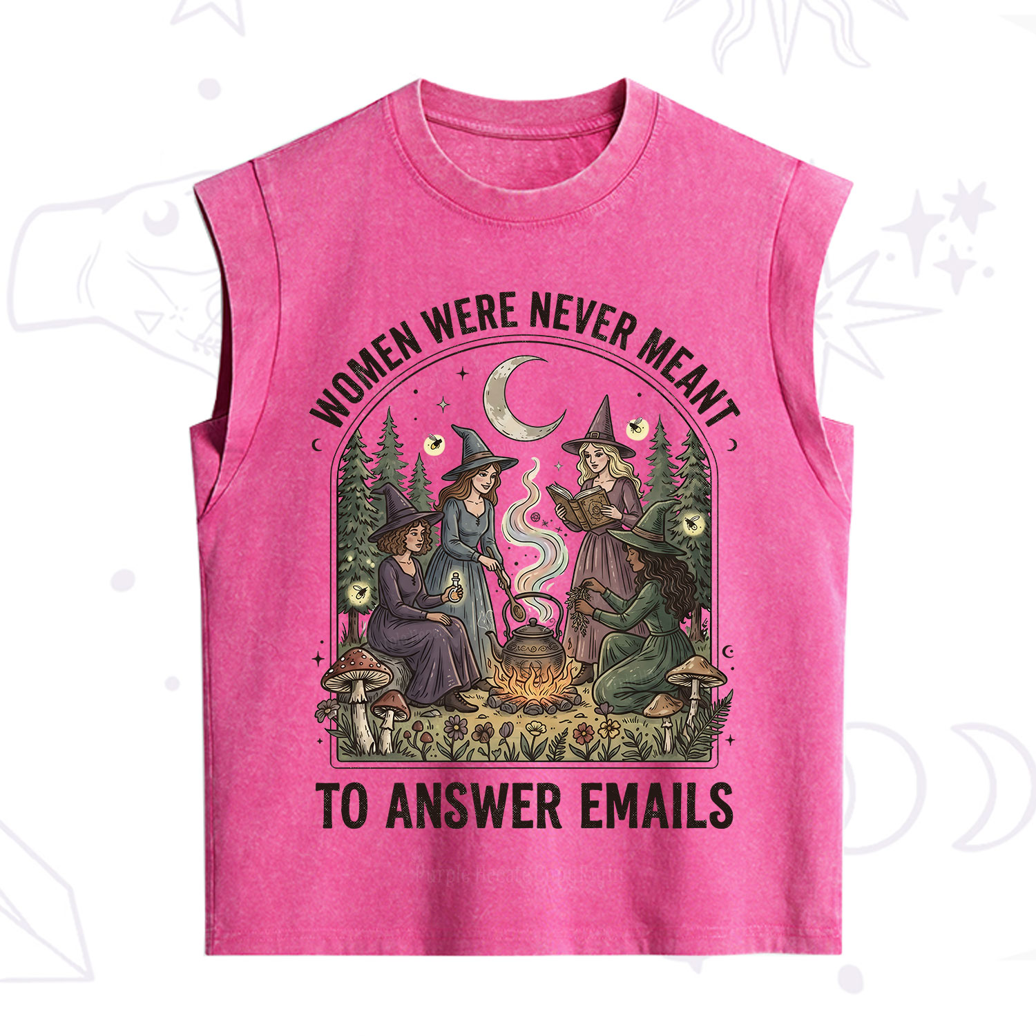 Purplehecate Women Were Never Meant to Answer Emails Witch Vintage Washed Tank